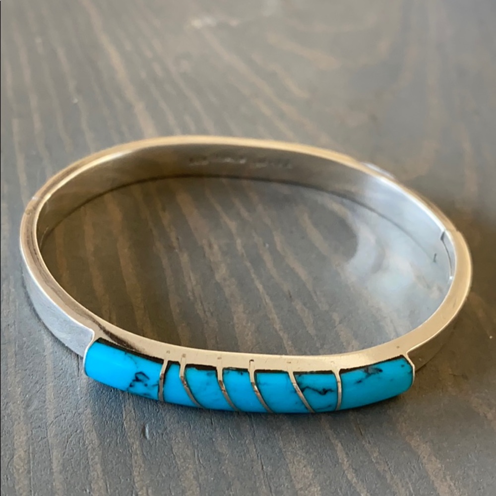 Sterling silver and turquoise bangle. Brand new.